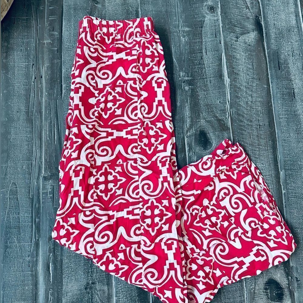 Coral Pink Joyous & Free Palazzo Cropped Pants S